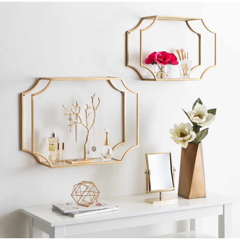 Aayush 2 Piece Metal Wall Shelf Set & Reviews Joss & Main